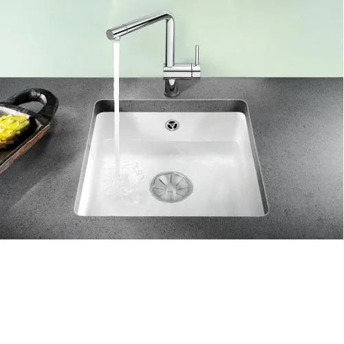 Мойка BLANCO Subline 375-U Ceramic PuraPlus глянцевый белый (523726)