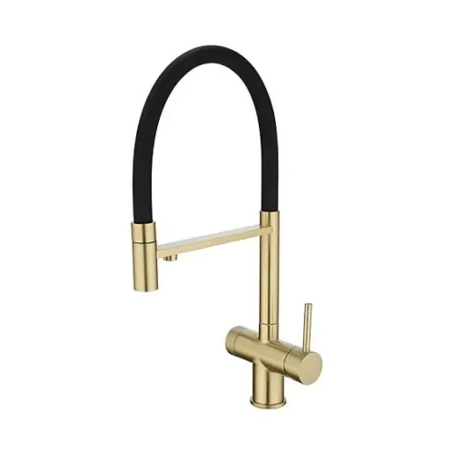 Смеситель EMAR ЕС-7024WHT Matt Gold