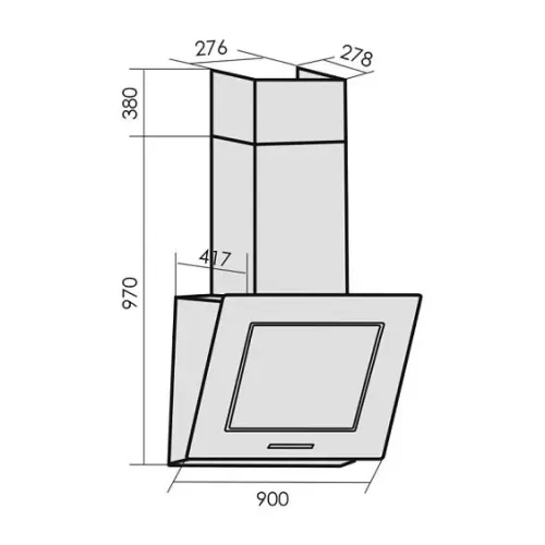 Вытяжка MBS CAMELLIA 190 GLASS BLACK