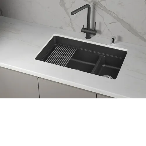 Кухонная мойка GRANULA KS-7304iU чёрный