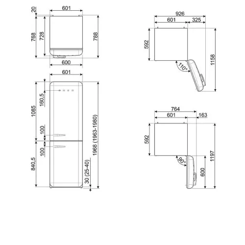 Холодильник SMEG FAB32RRD6