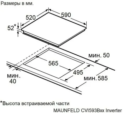 Варочная поверхность MAUNFELD CVI593BBK Inverter