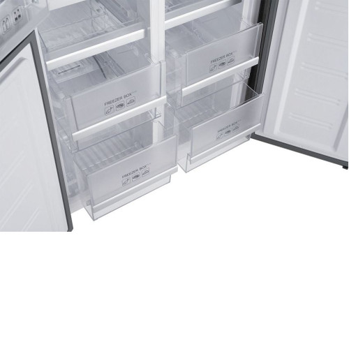 Холодильник WEISSGAUFF WCD 450 Inox Glass NoFrost Inverter