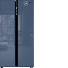 Холодильник WEISSGAUFF WSBS 600 NoFrost Inverter Blue Glass Холодильник WEISSGAUFF WSBS 600 NoFrost Inverter Blue Glass