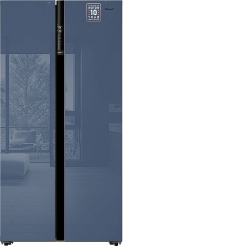 Холодильник WEISSGAUFF WSBS 600 NoFrost Inverter Blue Glass