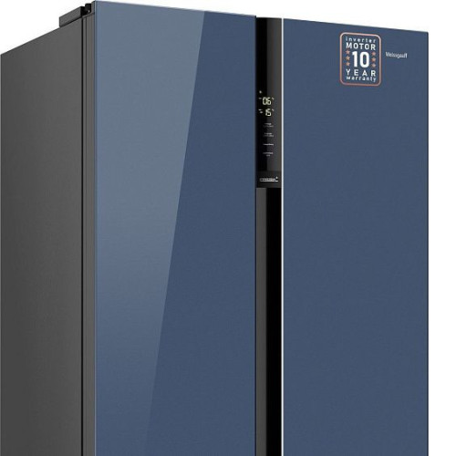 Холодильник WEISSGAUFF WSBS 600 NoFrost Inverter Blue Glass
