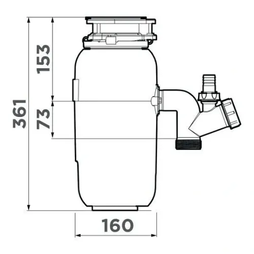 Измельчитель пищевых отходов OMOIKIRI NAGARE LIGHT (4995057)