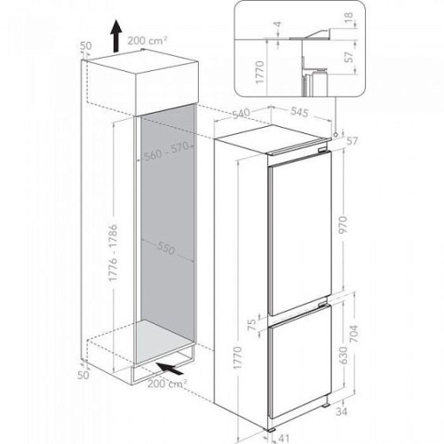 Холодильник KITCHENAID KC18 T632 SP