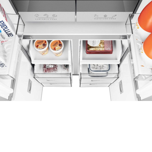 Холодильник WEISSGAUFF WCD 480 Total NoFrost Inverter Silk Inox Built-in
