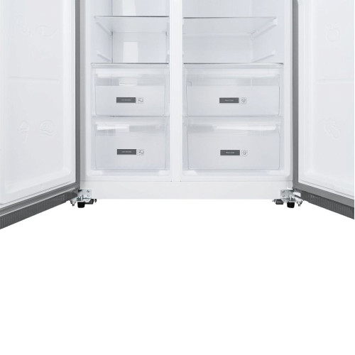 Холодильник WEISSGAUFF WSBS 600 NoFrost Inverter Blue Glass