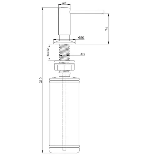 Дозатор PAULMARK Decus D004-LG