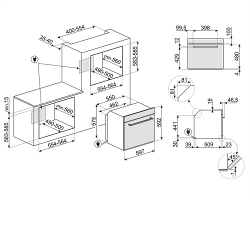 Духовой шкаф SMEG SO6400S2B