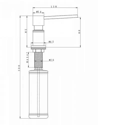 Дозатор PAULMARK Kraft D003-WH