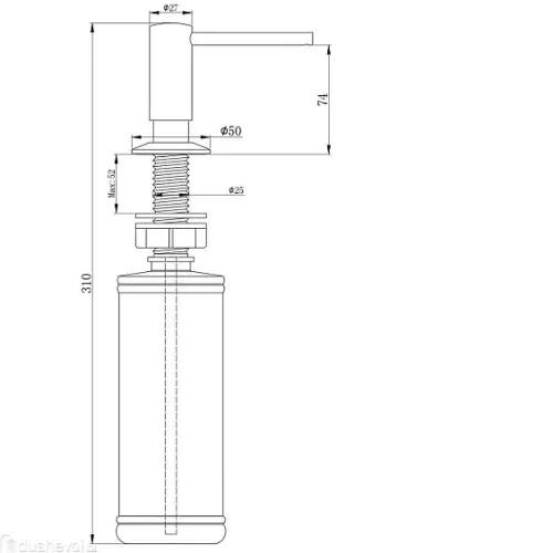 Дозатор PAULMARK Decus D004-BG