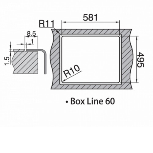 Кухонная мойка RODI Box line 60 integ