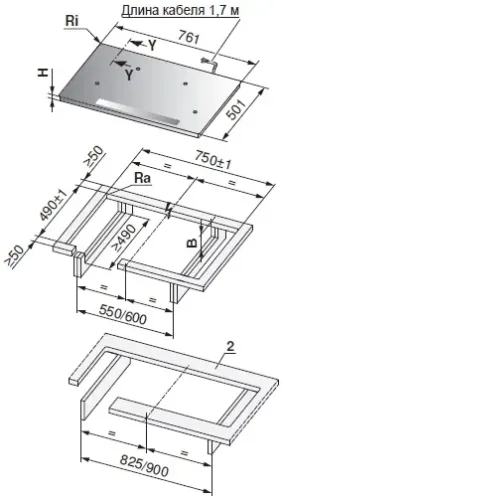 Варочная поверхность V-ZUG CookTop V2000 I804 CTI2T-31182 черный