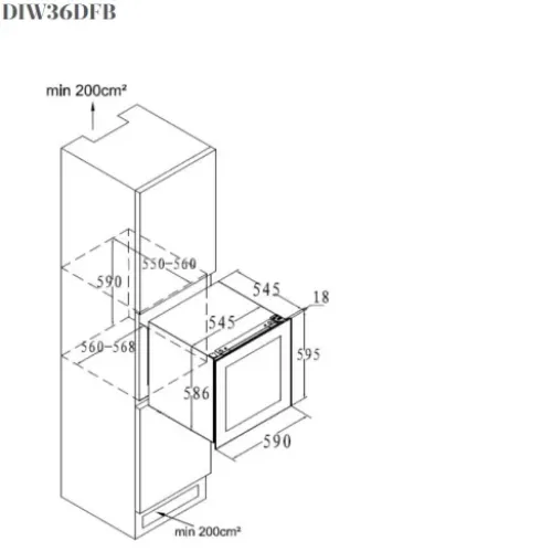 Винный шкаф DE DIETRICH DIW36DFB