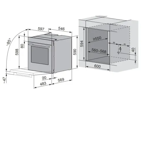 Духовой шкаф V-ZUG Combair V6000 60 C6T-21057 жемчуг