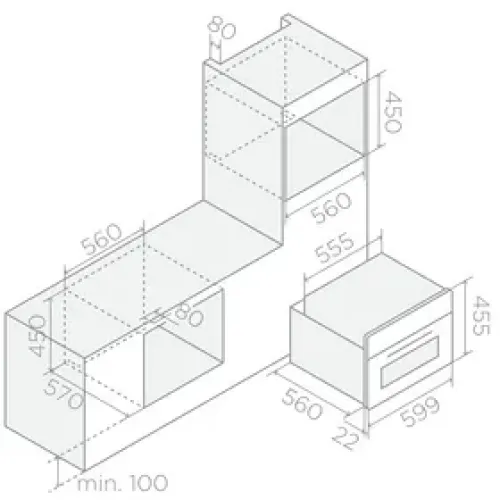 Духовой шкаф ELICA VIRTUS COMBI STEAM MW 645 TFT BL (PRF0191769)