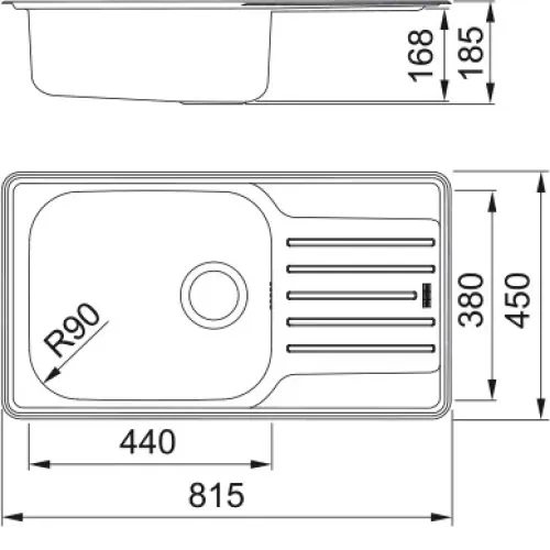 Кухонная мойка FRANKE LNX 611-82 (101.0736.118)