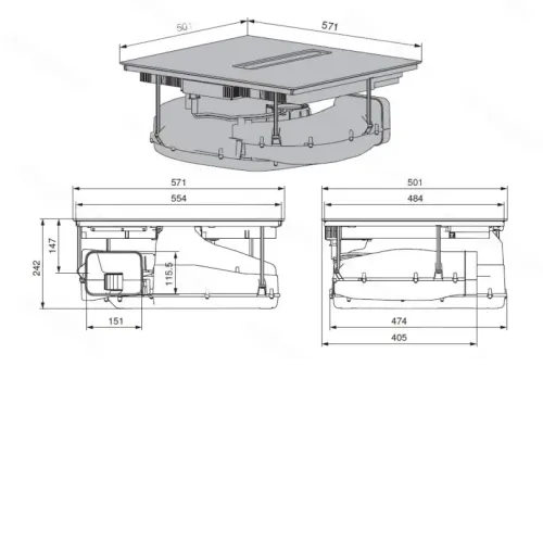 Варочная поверхность V-ZUG CombiCookTop V2000 I604 CCT2T-31175 черный