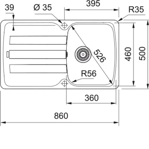 Кухонная мойка FRANKE AZG 611-86 сахара (114.0489.272)
