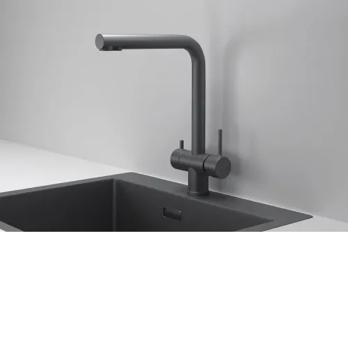 Смеситель GRANULA KS-7011 графит/матовый