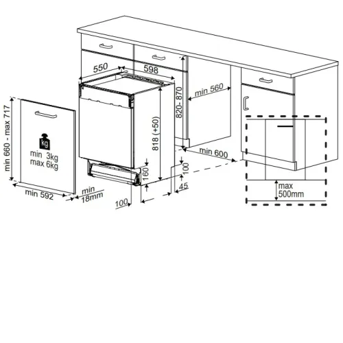 Посудомоечная машина HOTPOINT-ARISTON HI 5D69 AWSM