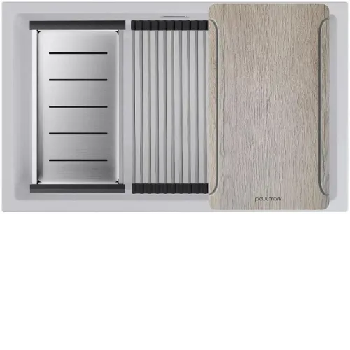 Кухонная мойка PAULMARK LUMI-MULTI SINK LU-MULTI 74-WH