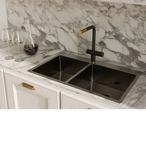 Смеситель RIVELATO Lugano nero oro