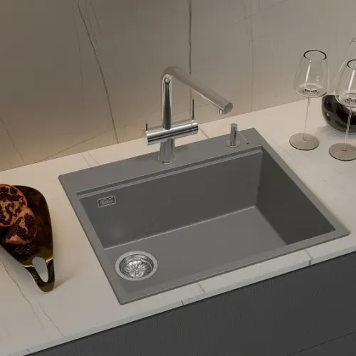 Кухонная мойка RIVELATO TESORO 605-L grigio metallizz