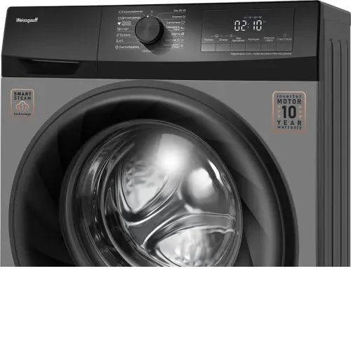 Стиральная машина WEISSGAUFF WM 4947 DC Inverter Steam Grey