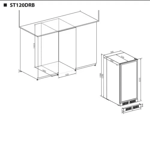 Винный шкаф TEMPTECH ST120DRB