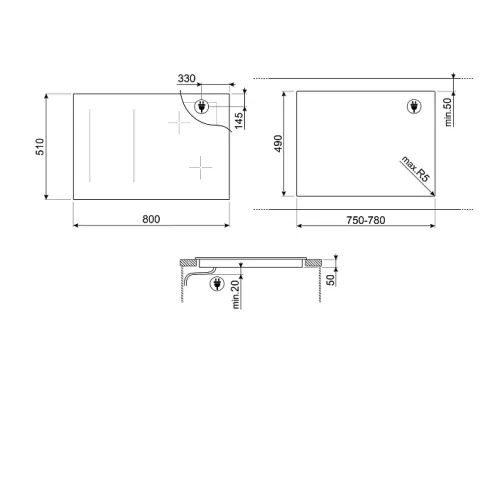 Варочная поверхность SMEG SI1M24854D
