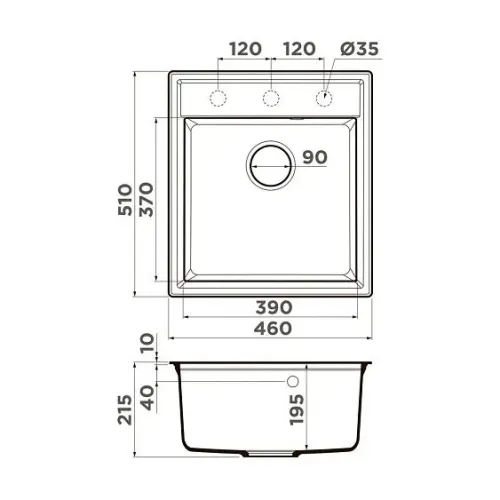 Кухонная мойка OMOIKIRI Daisen 46-WH (4997521)
