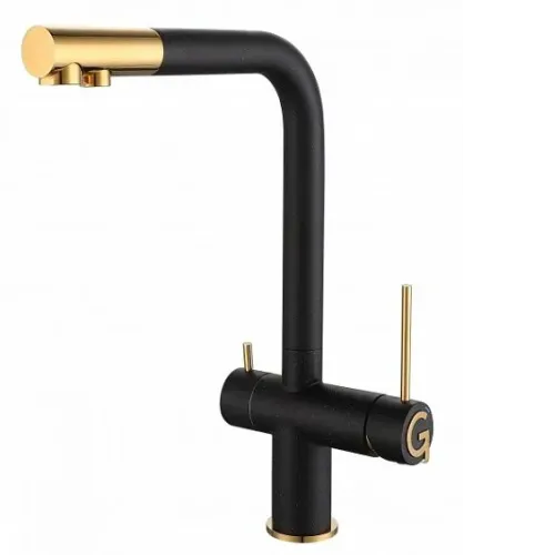 Смеситель RIVELATO Lugano nero oro