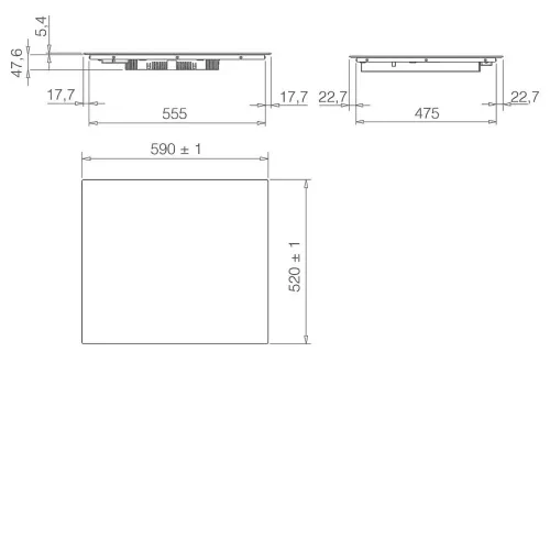 Варочная поверхность ELICA RATIO CONNEX 604 PLUS BL (PRF0199851)