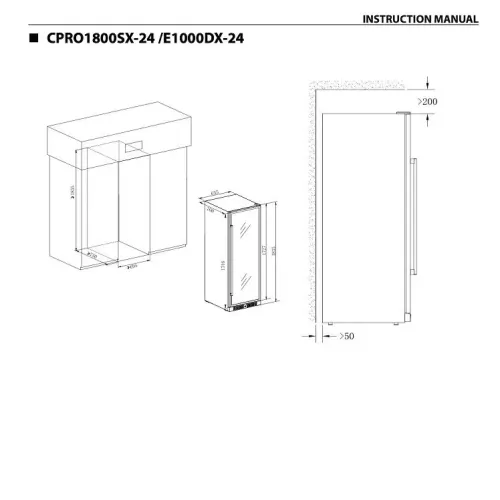 Винный шкаф TEMPTECH CPRO1800SX-24