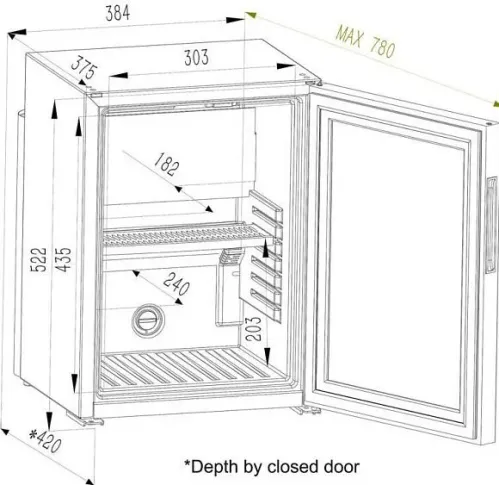 Минибар DOMETIC RH430LD MINI BAR(RIGHT) VDE