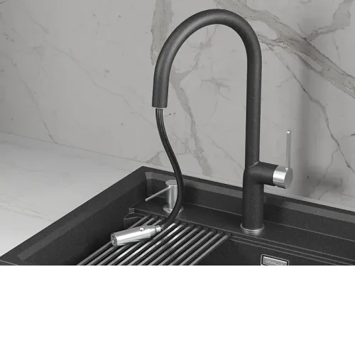 Смеситель GRANULA 9010 черный