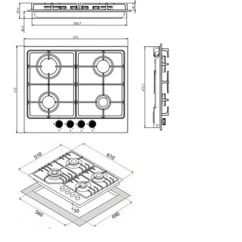 Варочная поверхность KONIGIN Spark 604 BK