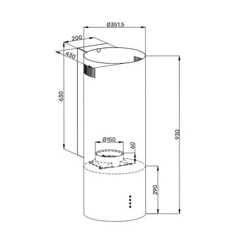 Вытяжка KUPPERSBERG WL-TUBA 35 B