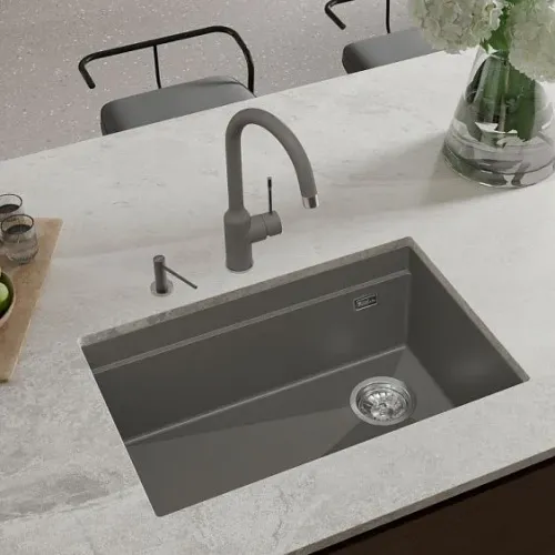 Кухонная мойка RIVELATO LINO 654-R grigio metallizz