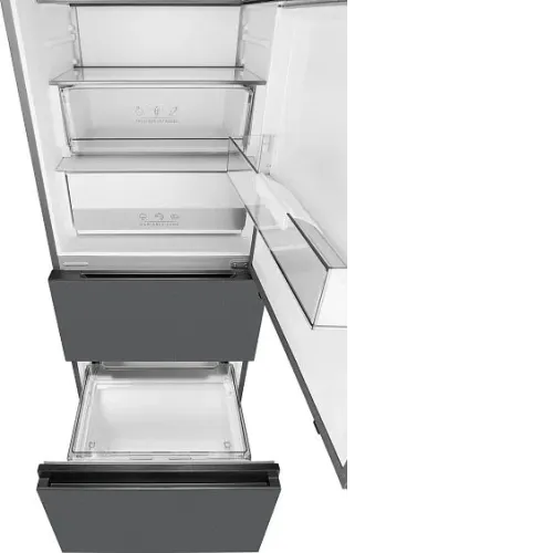 Холодильник WEISSGAUFF WFD 450 Total NoFrost Inverter Dark Grey Built-in