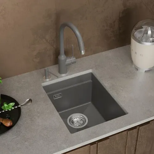 Кухонная мойка RIVELATO LINO 354 grigio metallizz