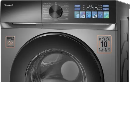 Стиральная машина WEISSGAUFF WM 45106 Color Touch Inverter Steam Dark Grey
