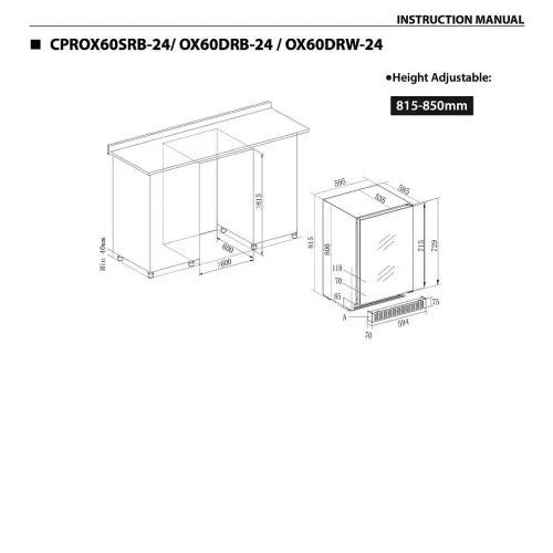 Винный шкаф TEMPTECH CPROX60SRB-24