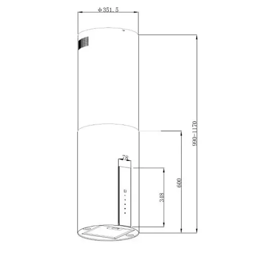 Вытяжка KORTING KHA 35808 DN Cylinder