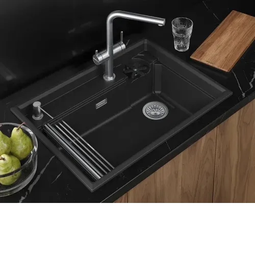 Кухонная мойка GRANULA 7308R черный