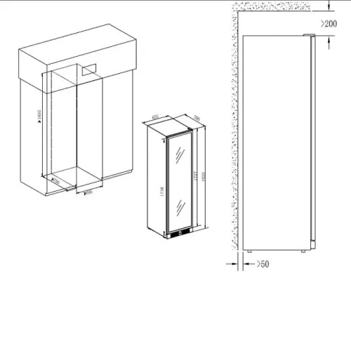Винный шкаф TEMPTECH CPRO1800DRB-24
